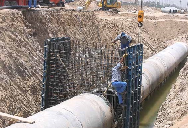 عملیات نوسازی خط انتقال آب شرب به شهر الوان شوش آغاز شد