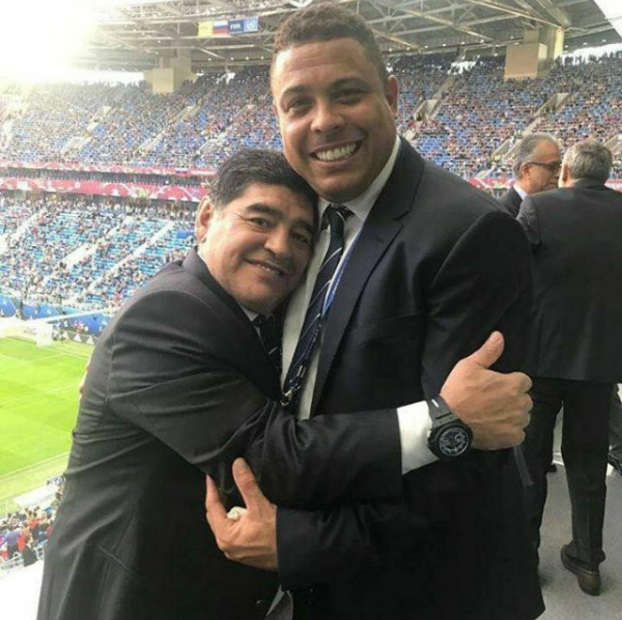 مارادونا و رونالدو در فینال جام کنفدراسیون‌ها +عکس
